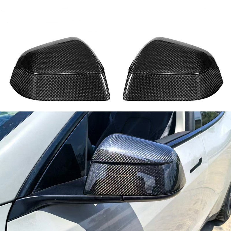 FACIA Carbon Fiber Mirror Covers for Model 3 / Y 3 Finishes 3M Adhesive