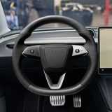 FACIA TESERY Sport Carbon Fiber Steering Wheel Replacement for Model 3 Highland and Model Y Juniper