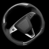 FACIA TESERY Sport Carbon Fiber Steering Wheel Replacement for Model 3 Highland and Model Y Juniper