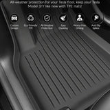 FACIA TESERY TPE All Weather Floor Mats for Tesla Model Y and Model 3