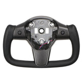FACIA TESERY Perforated Leather Yoke Steering Wheel for Tesla Model 3 / Y Style 35