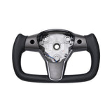 FACIA TESERY Perforated Leather Yoke Steering Wheel for Tesla Model 3 / Y Style 35