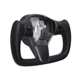 FACIA TESERY Perforated Leather Yoke Steering Wheel for Tesla Model 3 / Y Style 35