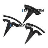FACIA Tesla Logo  inchesT inches Emblem for Model 3 / Y (Set of 3)