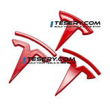 FACIA Tesla Logo  inchesT inches Emblem for Model 3 / Y (Set of 3)