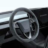 FACIA TESERY Alcantara Steering Wheel Cover for Model Y Juniper / Model 3 Highland / Model YL