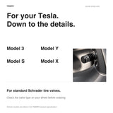 FACIA Valve Stem Caps 4 Pack Fit Suitable for Tesla 3/Y/S/X 2017-ON