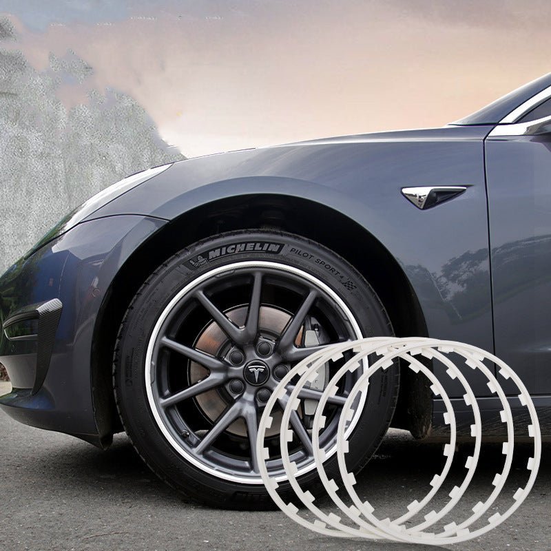 FACIA DuPont Nylon Wheel Rim Protectors for Tesla 4-Piece Set 5 Colors Curb Rash Guard Impact Resistant