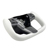 FACIA White Leather Yoke Steering Wheel for Tesla Model 3 / Y Style 7