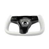 FACIA White Leather Yoke Steering Wheel for Tesla Model 3 / Y Style 7