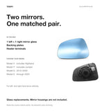 FACIA Wide-Angle Heated Mirror Glass for Tesla Model 3/Y/X/S
